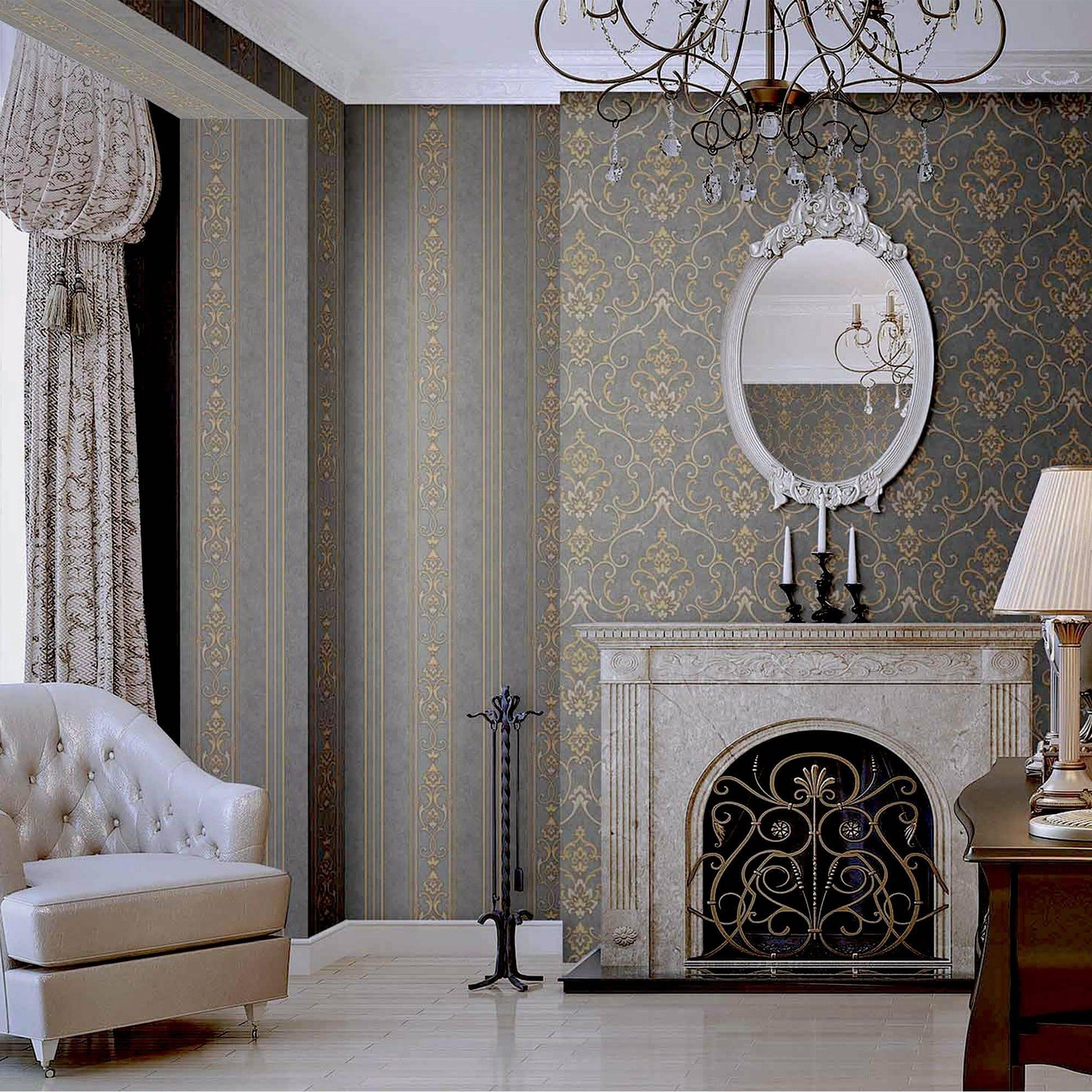 Embossed textured wallcovering close-up