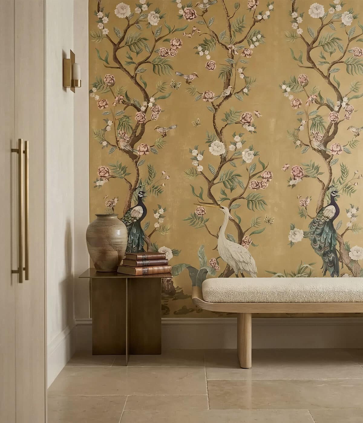 Luxury decorative wallpaper in a refined interior